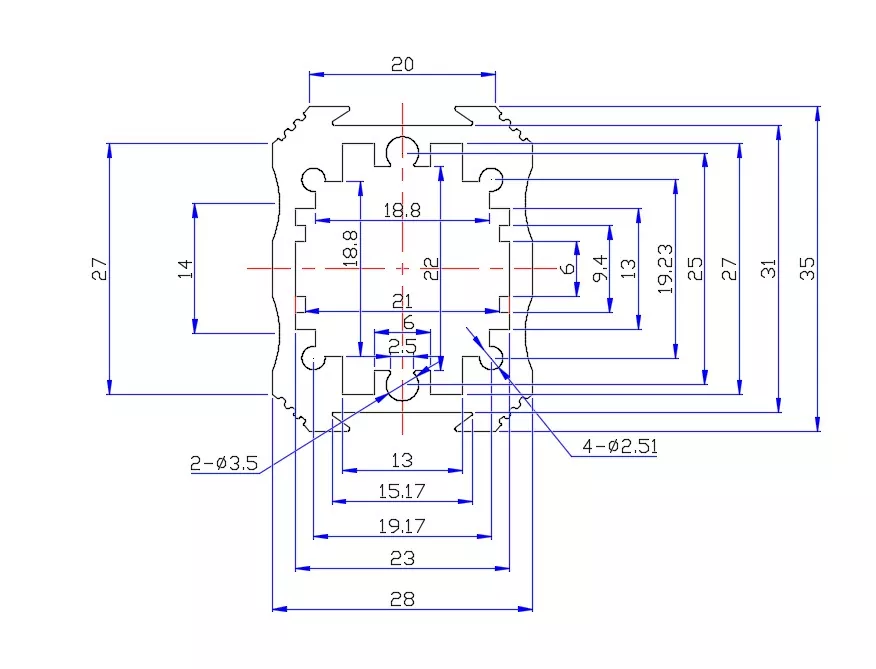 28×35mm Aluminum Controller Enclosure for Electronic Control System